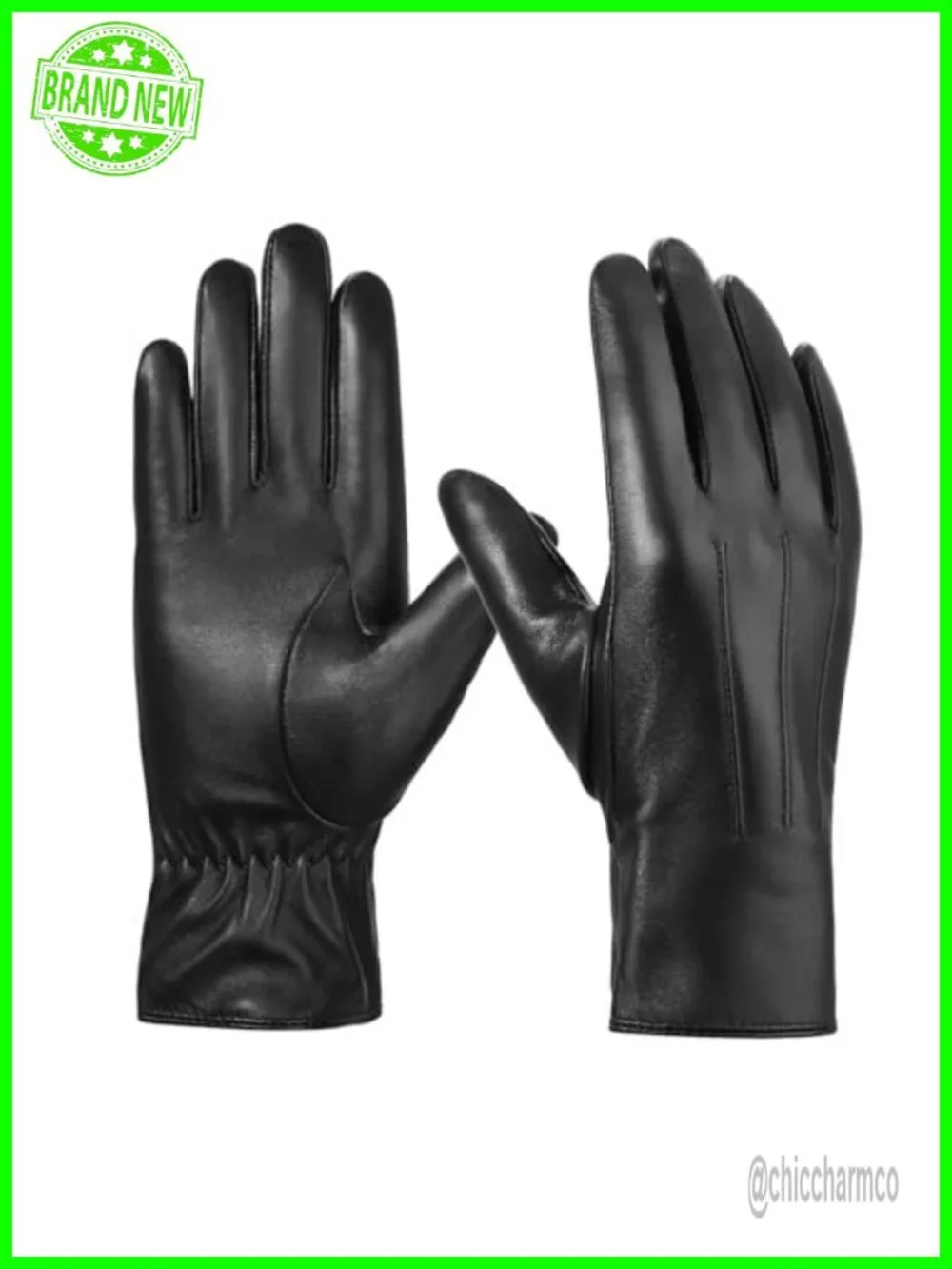 Genuine Sheepskin Leather Cashmere Lined Touchscreen Winter Gloves